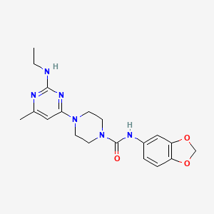 N-1,3-benzodioxol-5-yl-4-[2-(ethylamino)-6-methyl-4-pyrimidinyl]-1-piperazinecarboxamide