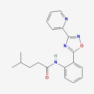 4-methyl-N-{2-[3-(2-pyridinyl)-1,2,4-oxadiazol-5-yl]phenyl}pentanamide