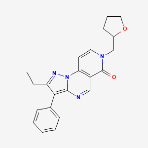 molecular formula C22H22N4O2 B4479217 2-ethyl-3-phenyl-7-(tetrahydro-2-furanylmethyl)pyrazolo[1,5-a]pyrido[3,4-e]pyrimidin-6(7H)-one 