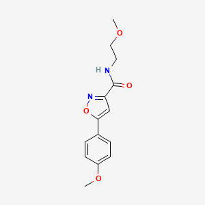 molecular formula C14H16N2O4 B4479238 N-(2-methoxyethyl)-5-(4-methoxyphenyl)-3-isoxazolecarboxamide 