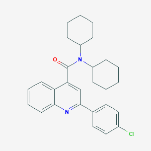 2-(4-chlorophenyl)-N,N-dicyclohexyl-4-quinolinecarboxamide
