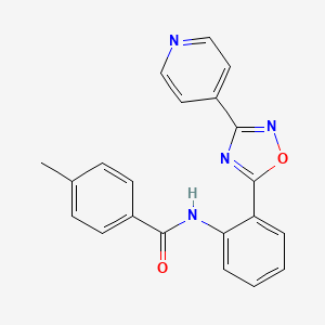 4-methyl-N-[2-(3-pyridin-4-yl-1,2,4-oxadiazol-5-yl)phenyl]benzamide