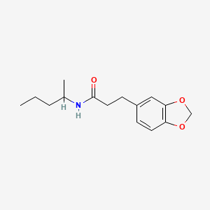 molecular formula C15H21NO3 B4479284 3-(2H-1,3-BENZODIOXOL-5-YL)-N-(PENTAN-2-YL)PROPANAMIDE 