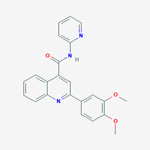 2-(3,4-dimethoxyphenyl)-N-(2-pyridinyl)-4-quinolinecarboxamide