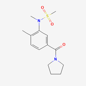 N-methyl-N-[2-methyl-5-(pyrrolidine-1-carbonyl)phenyl]methanesulfonamide