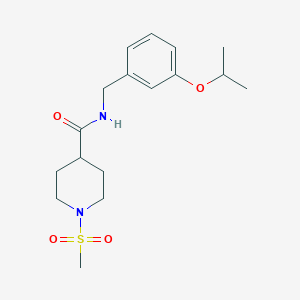 1-METHANESULFONYL-N-{[3-(PROPAN-2-YLOXY)PHENYL]METHYL}PIPERIDINE-4-CARBOXAMIDE