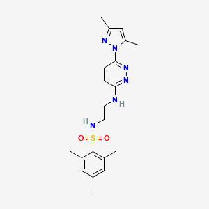 N-(2-{[6-(3,5-dimethyl-1H-pyrazol-1-yl)-3-pyridazinyl]amino}ethyl)-2,4,6-trimethylbenzenesulfonamide