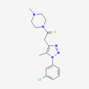 2-[1-(3-Chlorophenyl)-5-methyltriazol-4-yl]-1-(4-methylpiperazin-1-yl)ethanethione