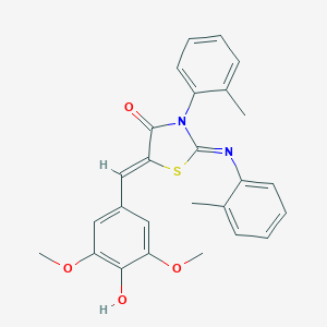 5-(4-Hydroxy-3,5-dimethoxybenzylidene)-3-(2-methylphenyl)-2-[(2-methylphenyl)imino]-1,3-thiazolidin-4-one