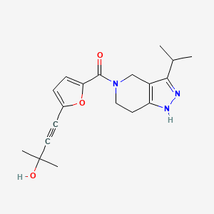 4-{5-[(3-isopropyl-1,4,6,7-tetrahydro-5H-pyrazolo[4,3-c]pyridin-5-yl)carbonyl]-2-furyl}-2-methylbut-3-yn-2-ol