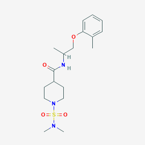 molecular formula C18H29N3O4S B4479366 1-(dimethylsulfamoyl)-N-[1-(2-methylphenoxy)propan-2-yl]piperidine-4-carboxamide 