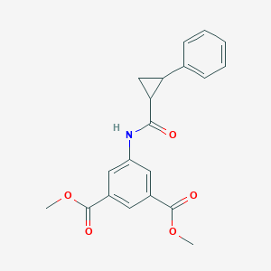 molecular formula C20H19NO5 B447937 Dimethyl 5-{[(2-phenylcyclopropyl)carbonyl]amino}isophthalate 