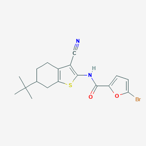 molecular formula C18H19BrN2O2S B447938 5-bromo-N-(6-tert-butyl-3-cyano-4,5,6,7-tetrahydro-1-benzothiophen-2-yl)furan-2-carboxamide 