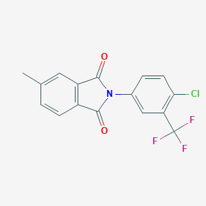 molecular formula C16H9ClF3NO2 B447940 2-[4-chloro-3-(trifluoromethyl)phenyl]-5-methyl-1H-isoindole-1,3(2H)-dione 