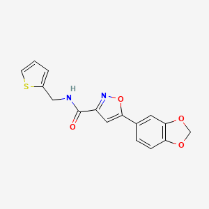 5-(1,3-benzodioxol-5-yl)-N-(2-thienylmethyl)-3-isoxazolecarboxamide