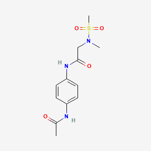 N-(4-acetamidophenyl)-2-[methyl(methylsulfonyl)amino]acetamide