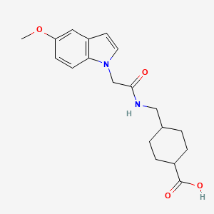 4-({[(5-methoxy-1H-indol-1-yl)acetyl]amino}methyl)cyclohexanecarboxylic acid