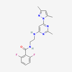 N-(2-{[6-(3,5-dimethyl-1H-pyrazol-1-yl)-2-methyl-4-pyrimidinyl]amino}ethyl)-2,6-difluorobenzamide