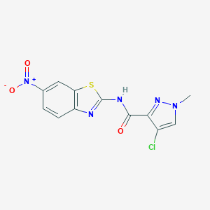 4-chloro-N-{6-nitro-1,3-benzothiazol-2-yl}-1-methyl-1H-pyrazole-3-carboxamide