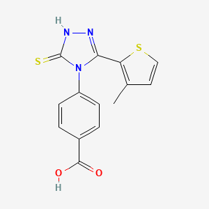 4-[3-mercapto-5-(3-methyl-2-thienyl)-4H-1,2,4-triazol-4-yl]benzoic acid