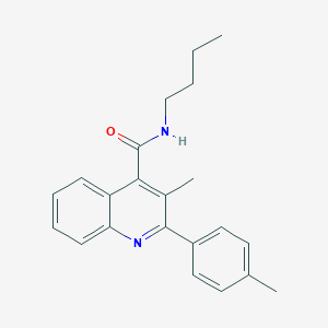 molecular formula C22H24N2O B447945 N-butyl-3-methyl-2-(4-methylphenyl)-4-quinolinecarboxamide 