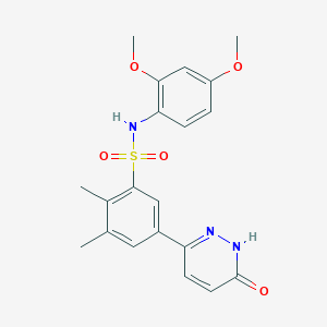 molecular formula C20H21N3O5S B4479453 N-(2,4-dimethoxyphenyl)-2,3-dimethyl-5-(6-oxo-1,6-dihydro-3-pyridazinyl)benzenesulfonamide 