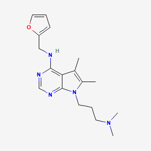 7-[3-(dimethylamino)propyl]-N-(2-furylmethyl)-5,6-dimethyl-7H-pyrrolo[2,3-d]pyrimidin-4-amine