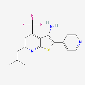 6-isobutyl-2-(4-pyridinyl)-4-(trifluoromethyl)thieno[2,3-b]pyridin-3-amine