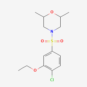 4-[(4-chloro-3-ethoxyphenyl)sulfonyl]-2,6-dimethylmorpholine