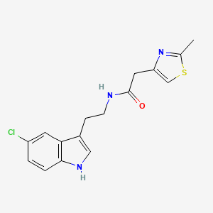 N-[2-(5-chloro-1H-indol-3-yl)ethyl]-2-(2-methyl-1,3-thiazol-4-yl)acetamide