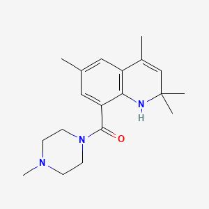 molecular formula C19H27N3O B4479513 (4-Methylpiperazin-1-yl)(2,2,4,6-tetramethyl-1,2-dihydroquinolin-8-yl)methanone 