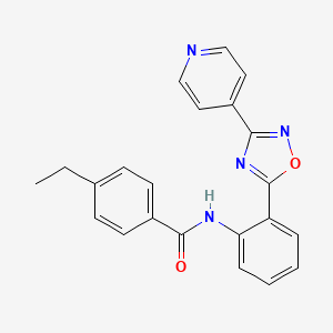 4-ethyl-N-{2-[3-(4-pyridinyl)-1,2,4-oxadiazol-5-yl]phenyl}benzamide