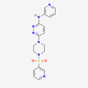 molecular formula C18H19N7O2S B4479547 N-3-pyridinyl-6-[4-(3-pyridinylsulfonyl)-1-piperazinyl]-3-pyridazinamine 