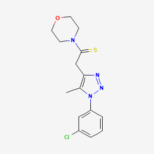 4-{2-[1-(3-chlorophenyl)-5-methyl-1H-1,2,3-triazol-4-yl]ethanethioyl}morpholine