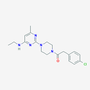 2-{4-[(4-chlorophenyl)acetyl]-1-piperazinyl}-N-ethyl-6-methyl-4-pyrimidinamine