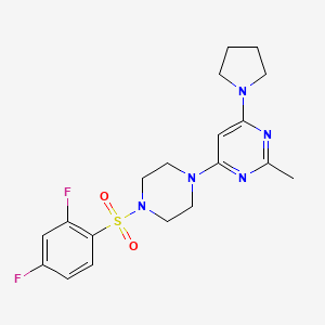 4-{4-[(2,4-difluorophenyl)sulfonyl]-1-piperazinyl}-2-methyl-6-(1-pyrrolidinyl)pyrimidine