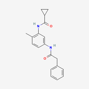 N-{2-methyl-5-[(phenylacetyl)amino]phenyl}cyclopropanecarboxamide