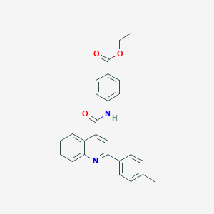 Propyl 4-({[2-(3,4-dimethylphenyl)-4-quinolinyl]carbonyl}amino)benzoate