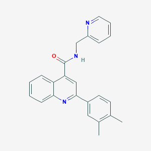 2-(3,4-dimethylphenyl)-N-(pyridin-2-ylmethyl)quinoline-4-carboxamide