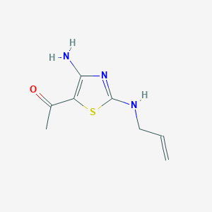 molecular formula C8H11N3OS B4479605 1-{4-AMINO-2-[(PROP-2-EN-1-YL)AMINO]-1,3-THIAZOL-5-YL}ETHAN-1-ONE 