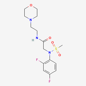 molecular formula C15H21F2N3O4S B4479608 N~2~-(2,4-difluorophenyl)-N~2~-(methylsulfonyl)-N~1~-[2-(4-morpholinyl)ethyl]glycinamide 