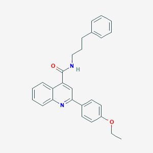 molecular formula C27H26N2O2 B447961 2-(4-ethoxyphenyl)-N-(3-phenylpropyl)quinoline-4-carboxamide 