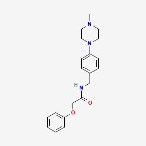 molecular formula C20H25N3O2 B4479622 N-[4-(4-methyl-1-piperazinyl)benzyl]-2-phenoxyacetamide 