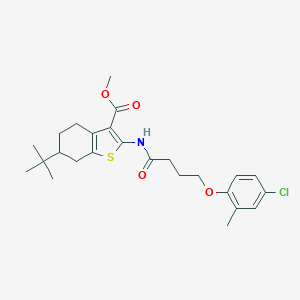 Methyl 6-tert-butyl-2-{[4-(4-chloro-2-methylphenoxy)butanoyl]amino}-4,5,6,7-tetrahydro-1-benzothiophene-3-carboxylate
