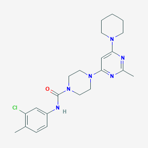 N-(3-chloro-4-methylphenyl)-4-[2-methyl-6-(1-piperidinyl)-4-pyrimidinyl]-1-piperazinecarboxamide