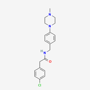 2-(4-chlorophenyl)-N-[[4-(4-methylpiperazin-1-yl)phenyl]methyl]acetamide