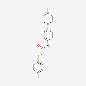 2-[(4-methylphenyl)thio]-N-[4-(4-methyl-1-piperazinyl)phenyl]acetamide