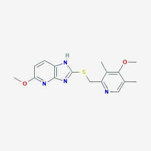 B044797 5-methoxy-2-[[(4-methoxy-3,5-dimethyl-2-pyridinyl)methyl]thio]-1H-imidazo[4,5b]pyridine CAS No. 113713-24-9