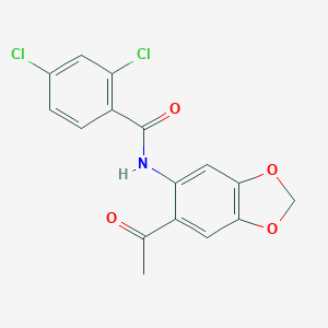 N-(6-acetyl-1,3-benzodioxol-5-yl)-2,4-dichlorobenzamide