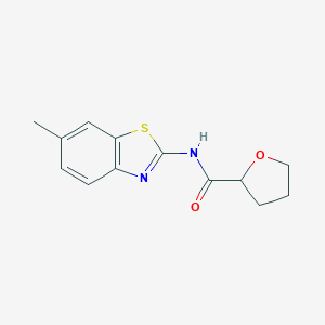 molecular formula C13H14N2O2S B447971 N-(6-methyl-1,3-benzothiazol-2-yl)oxolane-2-carboxamide CAS No. 354543-84-3